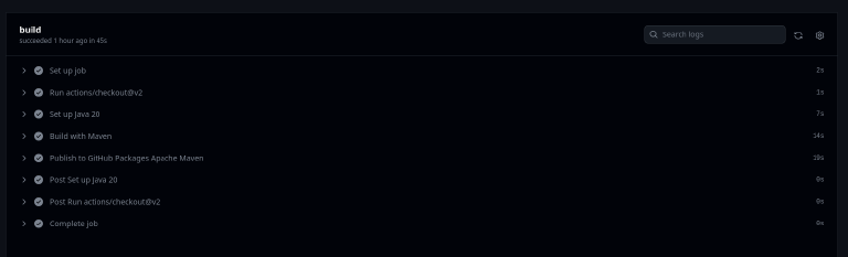 Successful GitHub Actions run
