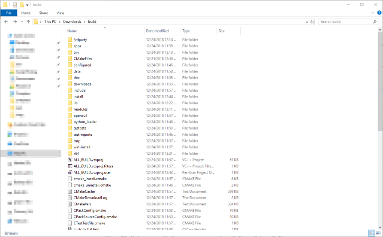 The final build directory